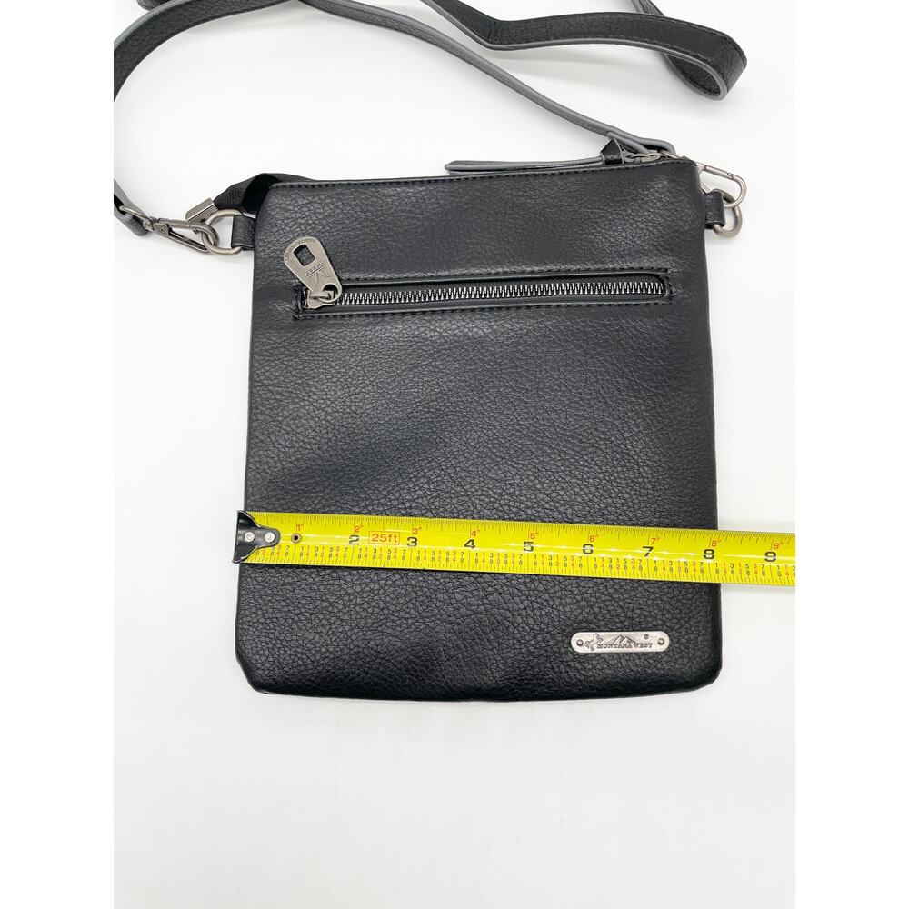 Montana West Crossbody Bag Black Faux Leather Studded Boho Western‎ Minimalist - Picture 10 of 13